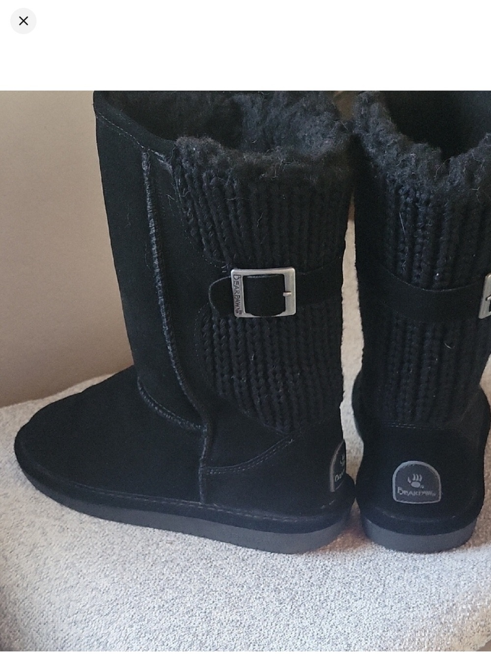 BEARPAW Women’s Suede Cozy Winter Boots Size 8